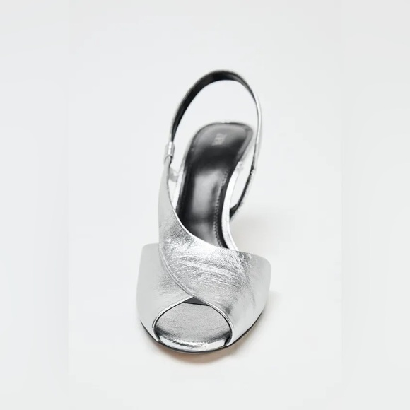NWT Zara Vintage Open-Toe High Heel Sandals With Ankle Strap - Picture 2 of 15